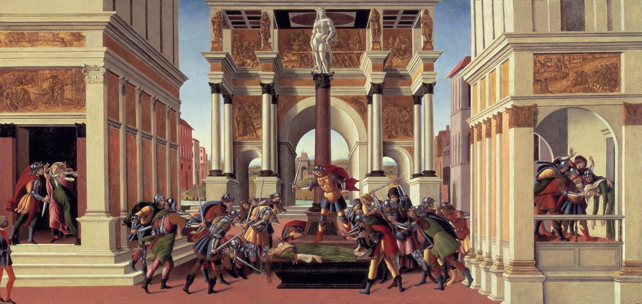 La historia de Lucrecia, 1500 de Sandro Botticelli