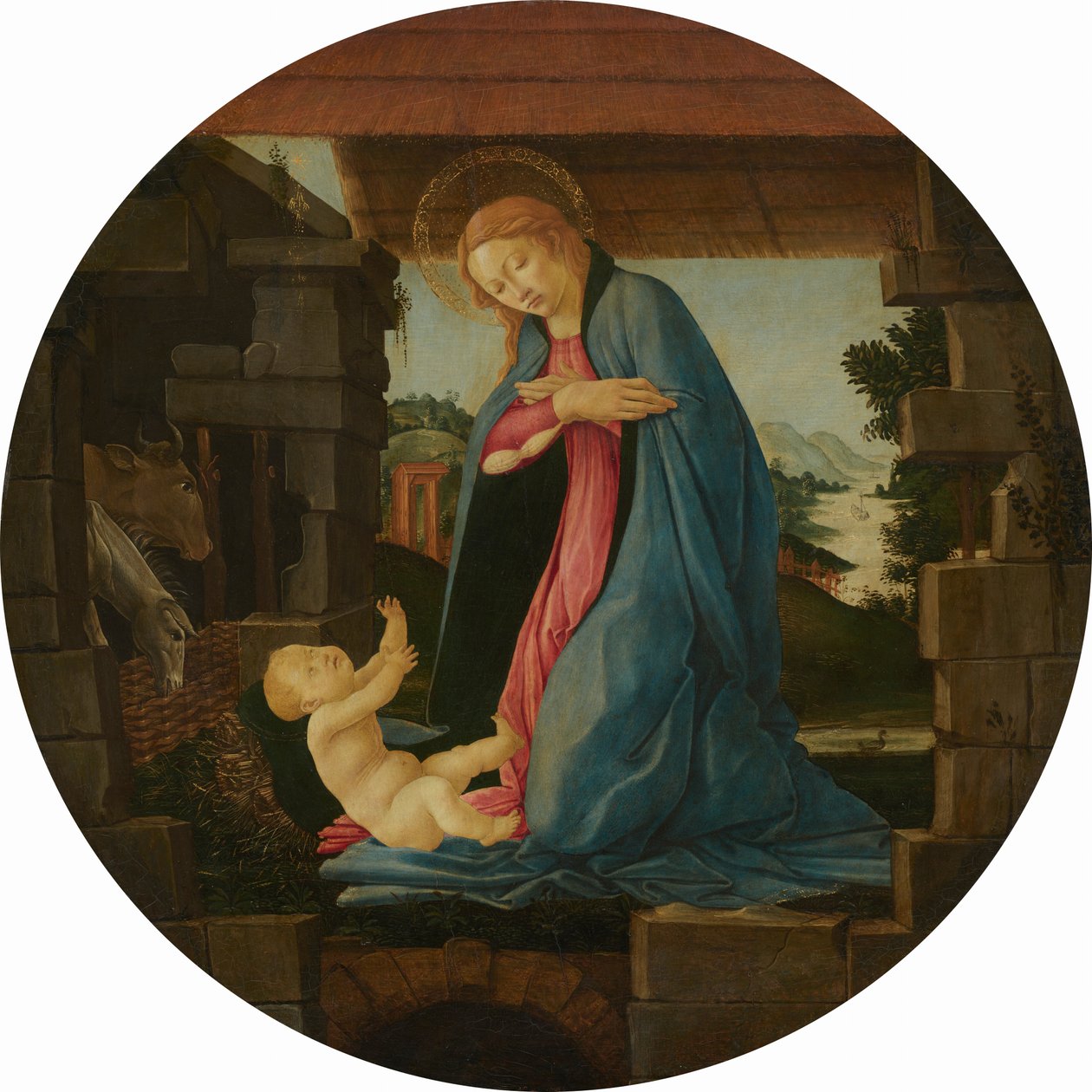 La Virgen adorando al Niño de Sandro Botticelli