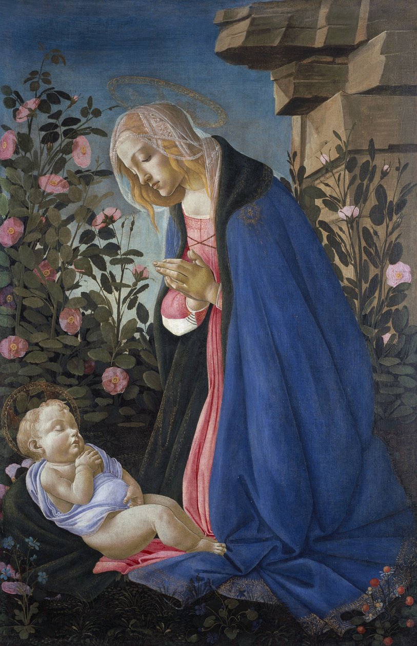 La Virgen adora al Niño dormido de Sandro Botticelli