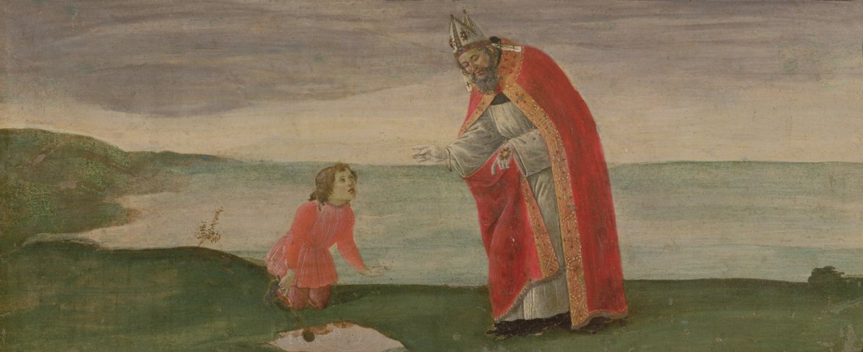 La visión de San Agustín del Retablo de San Bernabé, c.1488 de Sandro Botticelli