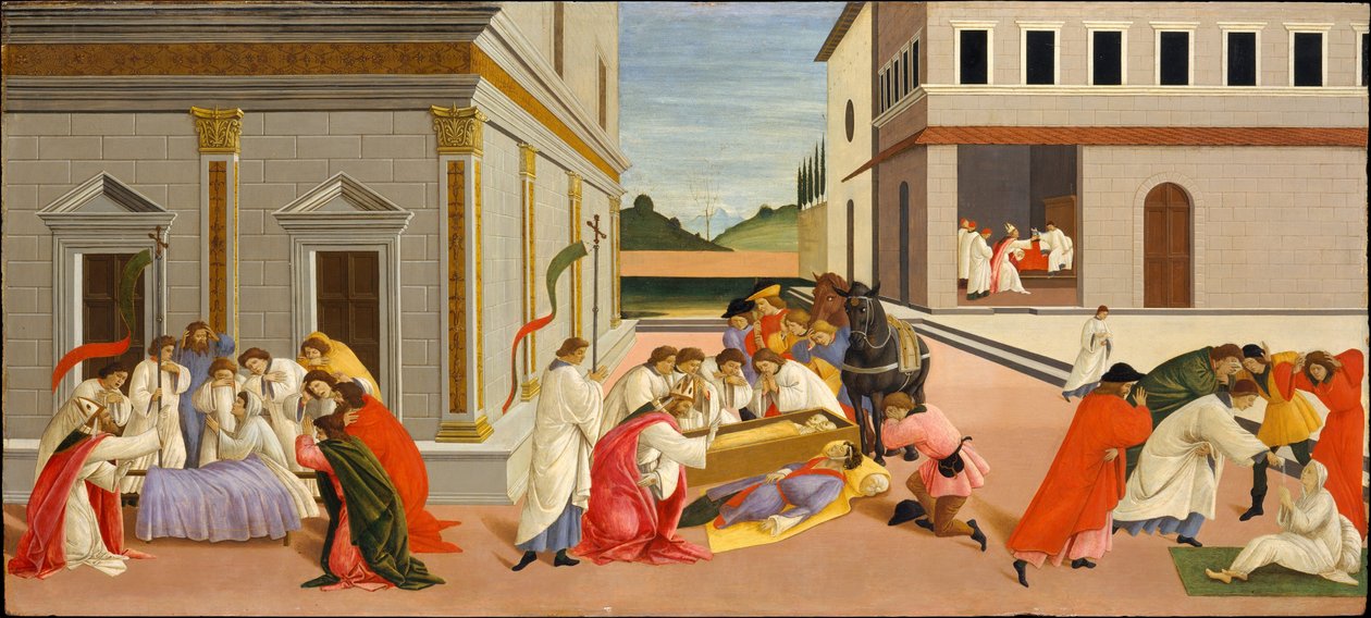Tres milagros de San Zenobio de Sandro Botticelli