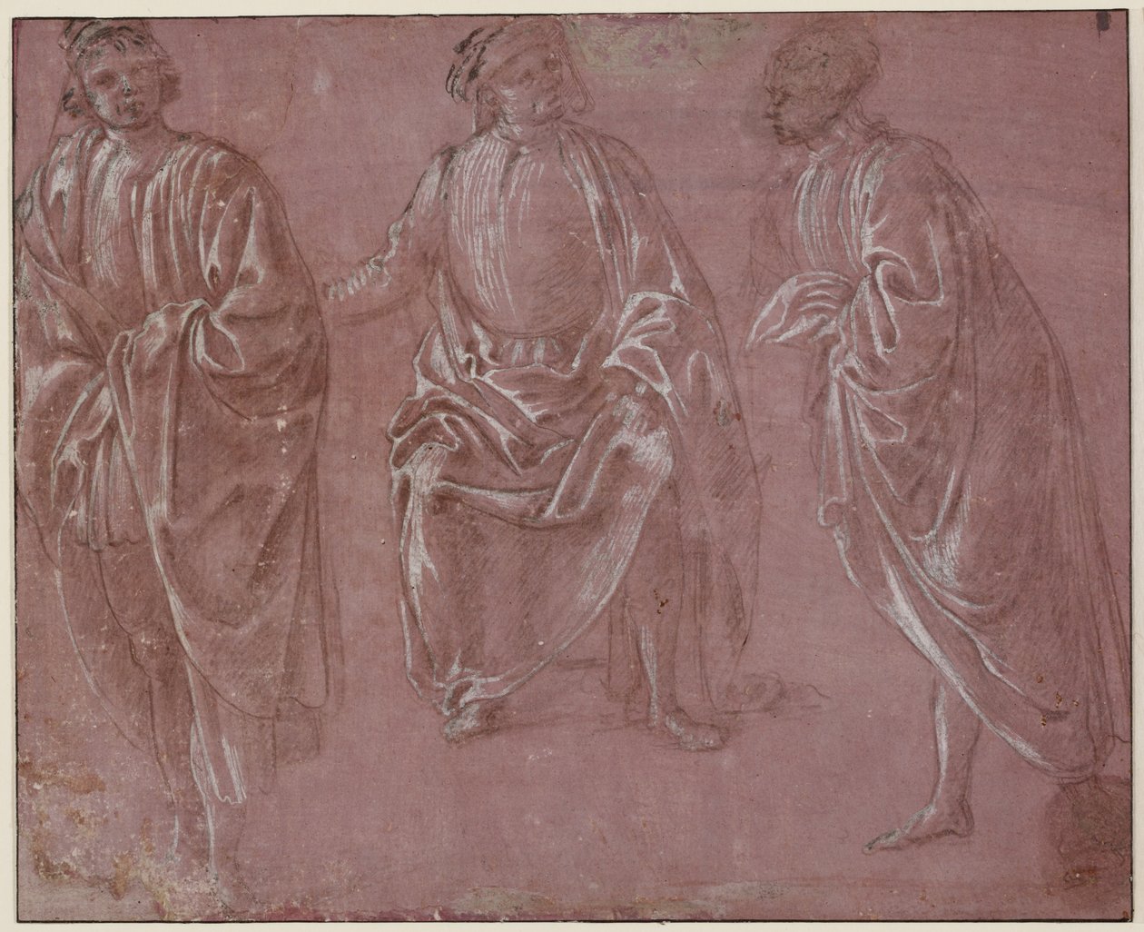 Tres figuras ataviadas de Sandro Botticelli