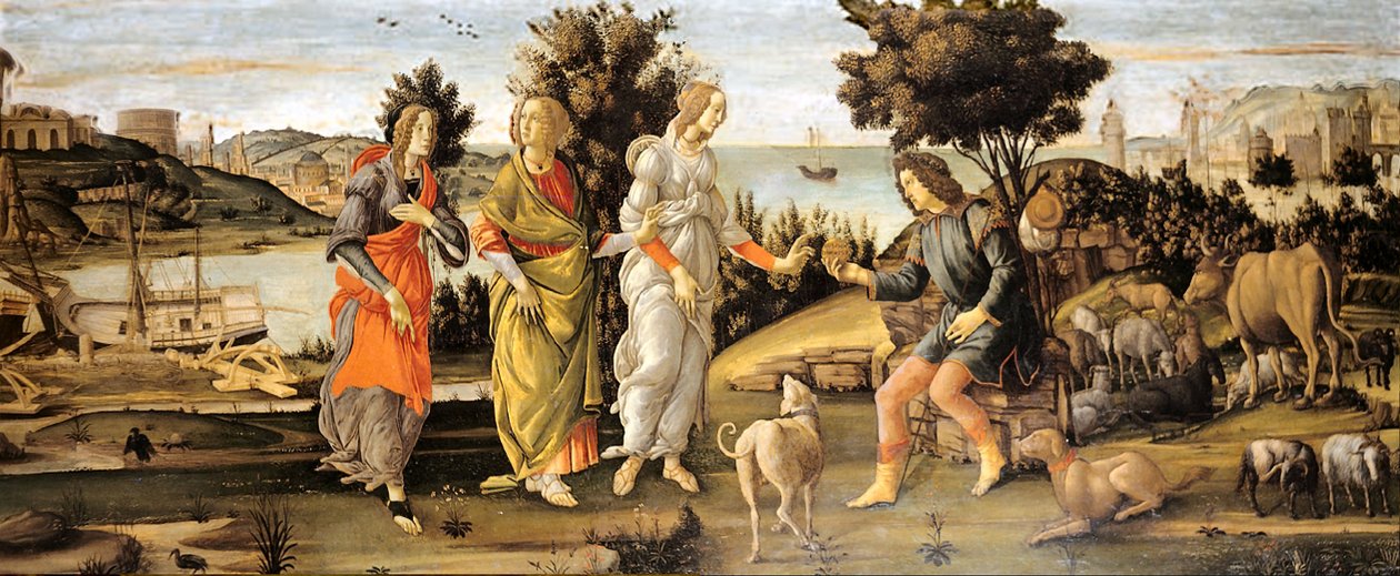 Juicio de París de Sandro Botticelli and workshop
