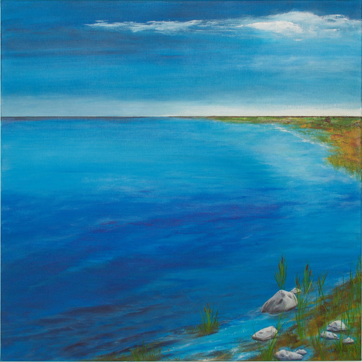 Cattails, 2022 (acrílico sobre lienzo) de Sandy Iseli