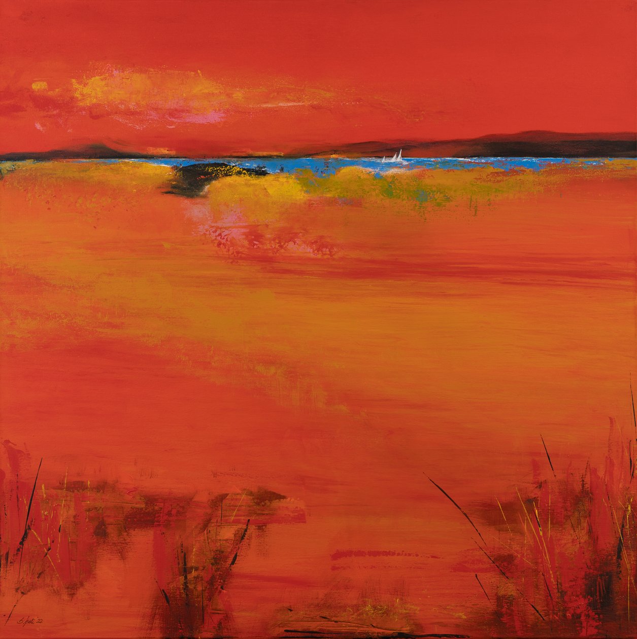 Calentamiento de la Tierra, 2022 (acrílico sobre lienzo) de Sandy Iseli