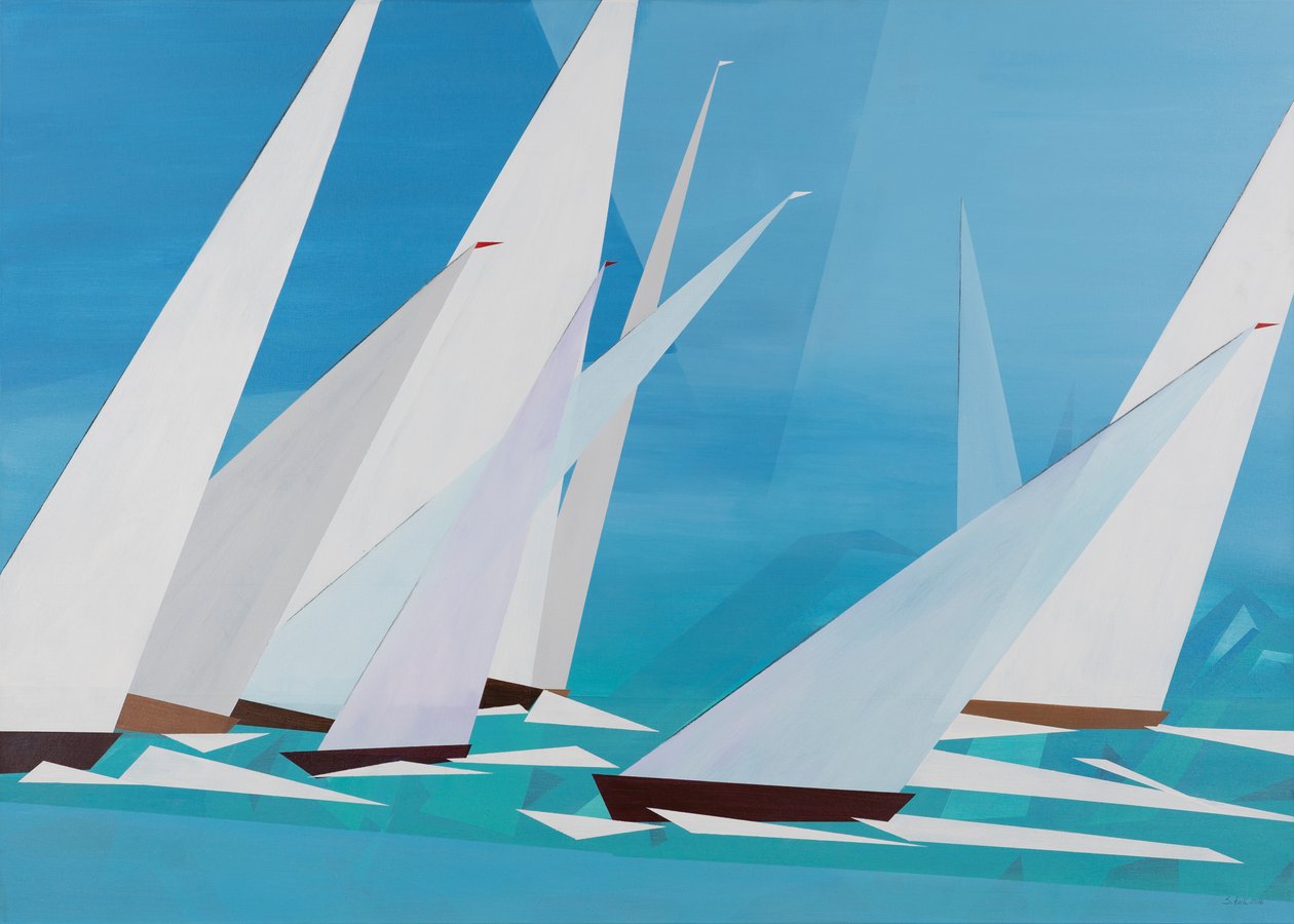 Regata, 2016 (acrílico sobre lienzo) de Sandy Iseli