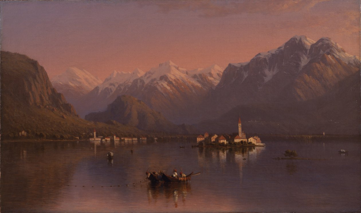 Lago Maggiore, Italia, 1858 de Sanford Robinson Gifford