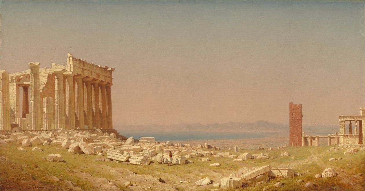 Ruinas del Partenón, 1880 de Sanford Robinson Gifford