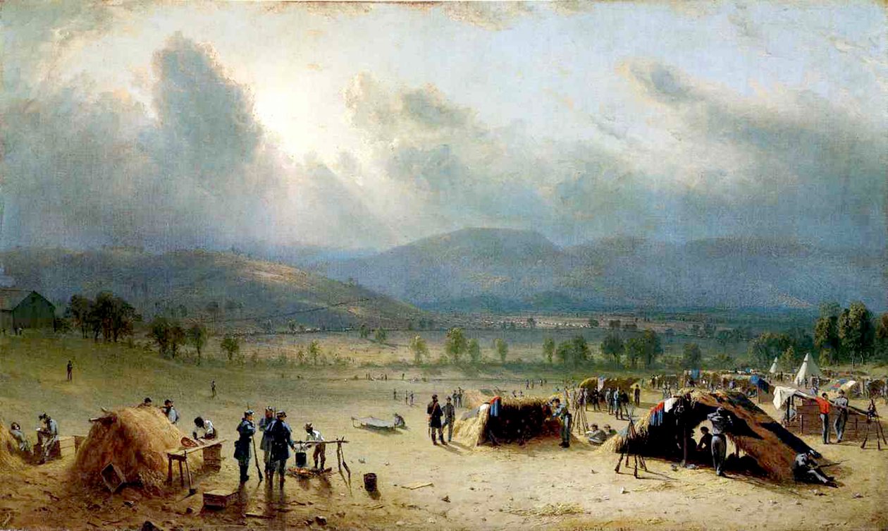 El 7º Regimiento de EE.UU. cerca de Frederick, Maryland, 1863 de Sanford Robinson Gifford