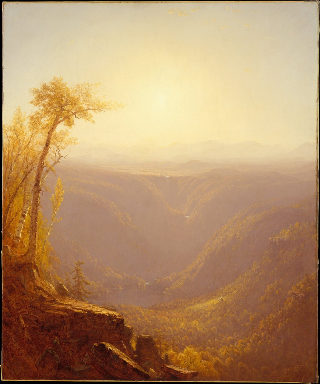 Una garganta en las montañas (Kauterskill Clove) de Sanford Robinson Gifford