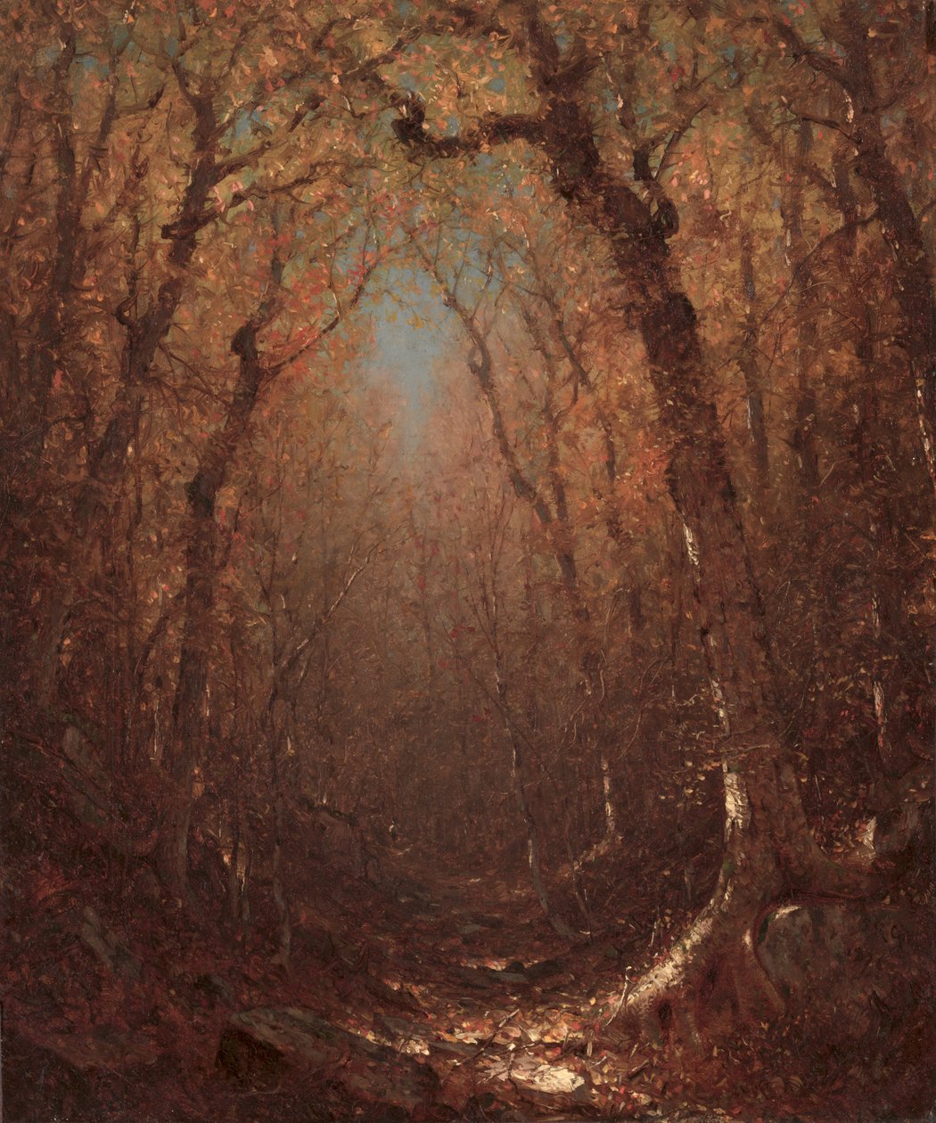 Otoño, un sendero en el bosque de Sanford Robinson Gifford