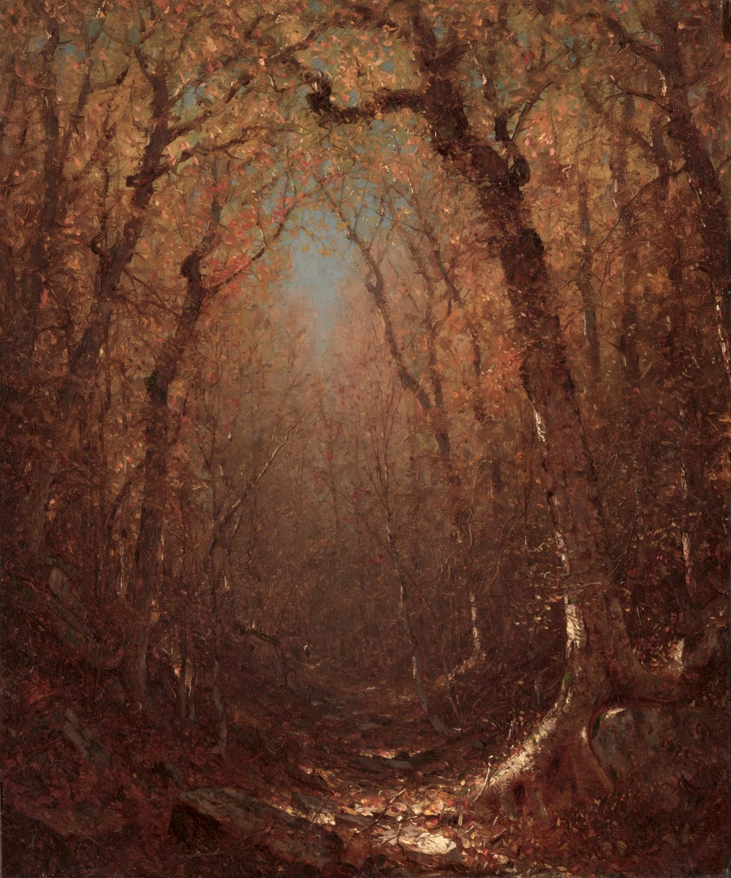 Otoño, un camino en el bosque, 1876 de Sanford Robinson Gifford