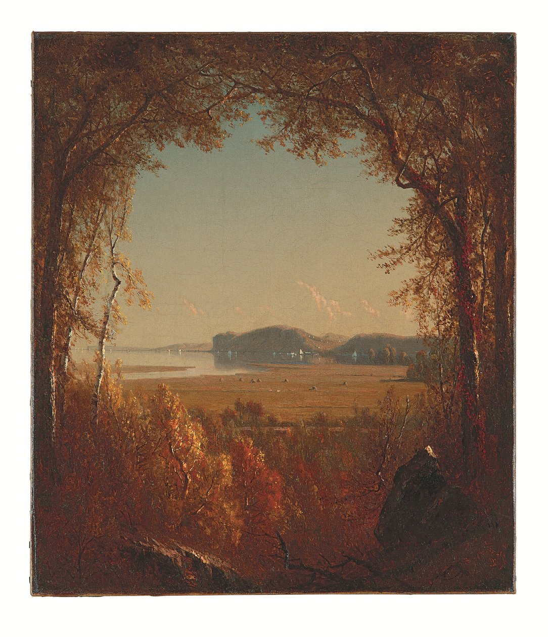 Hook Mountain cerca de Nyack, Nueva York (óleo sobre lienzo) de Sanford Robinson Gifford