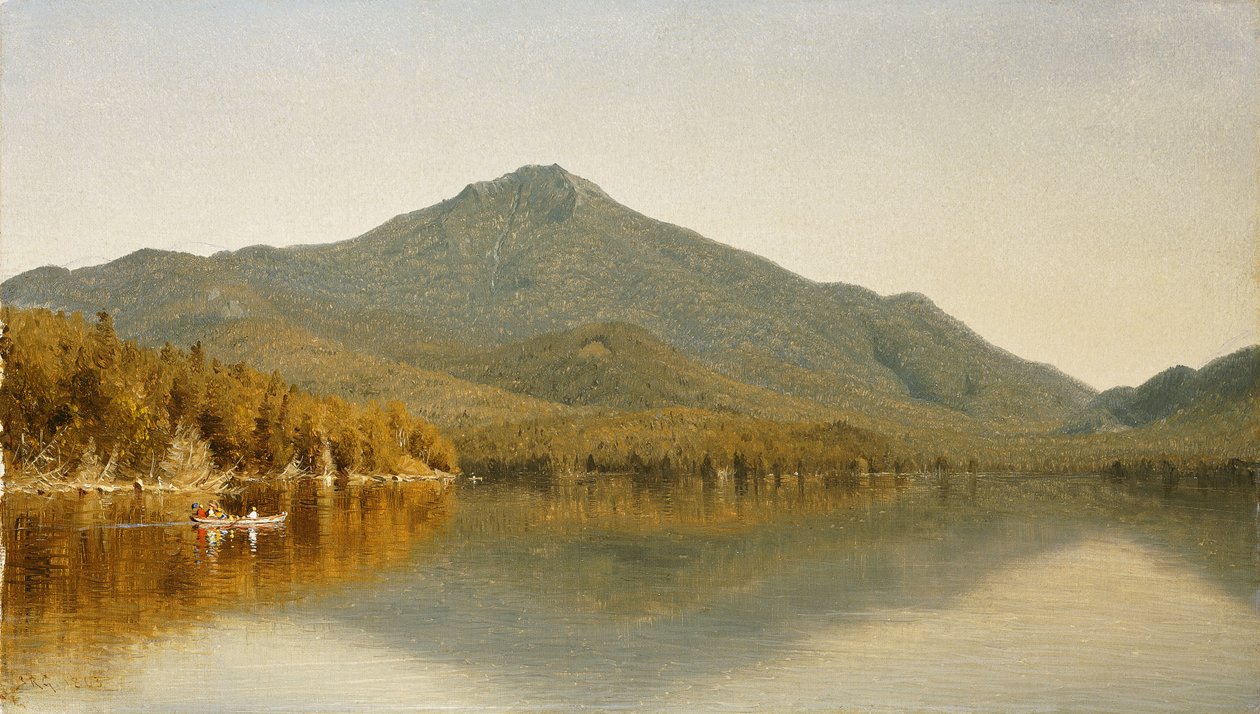 Monte Whiteface desde el Lago Placid, en los Adirondacks, 1863 de Sanford Robinson Gifford