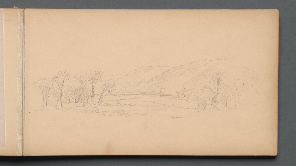 Cuaderno de bocetos, página 06: "Gorham" (Maine) de Sanford Robinson Gifford