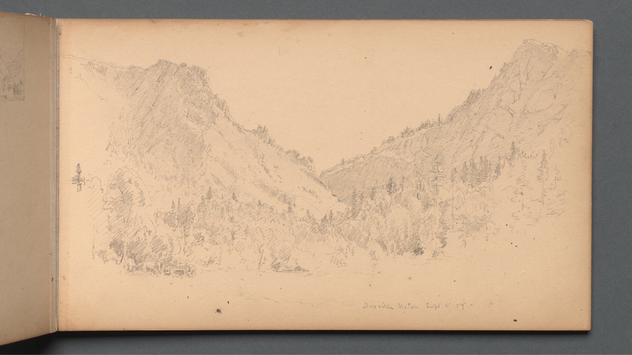 Sketchbook, página 18: "Dixville Notch, Sept. 4, 89" de Sanford Robinson Gifford