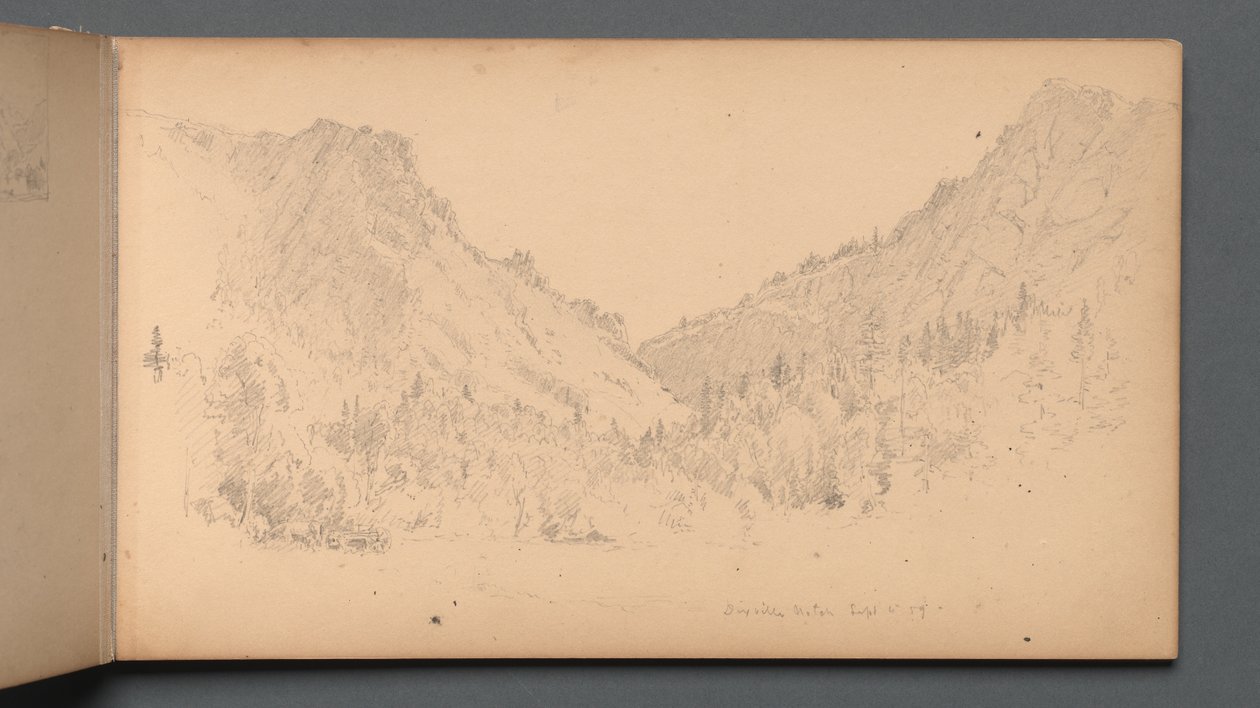 Cuaderno de bocetos, página 18: Dixville Notch, 4 de septiembre, 89, 1859 de Sanford Robinson Gifford