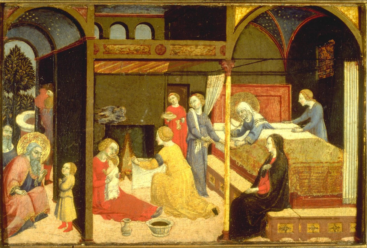 La Natividad de la Virgen de Sano di Pietro