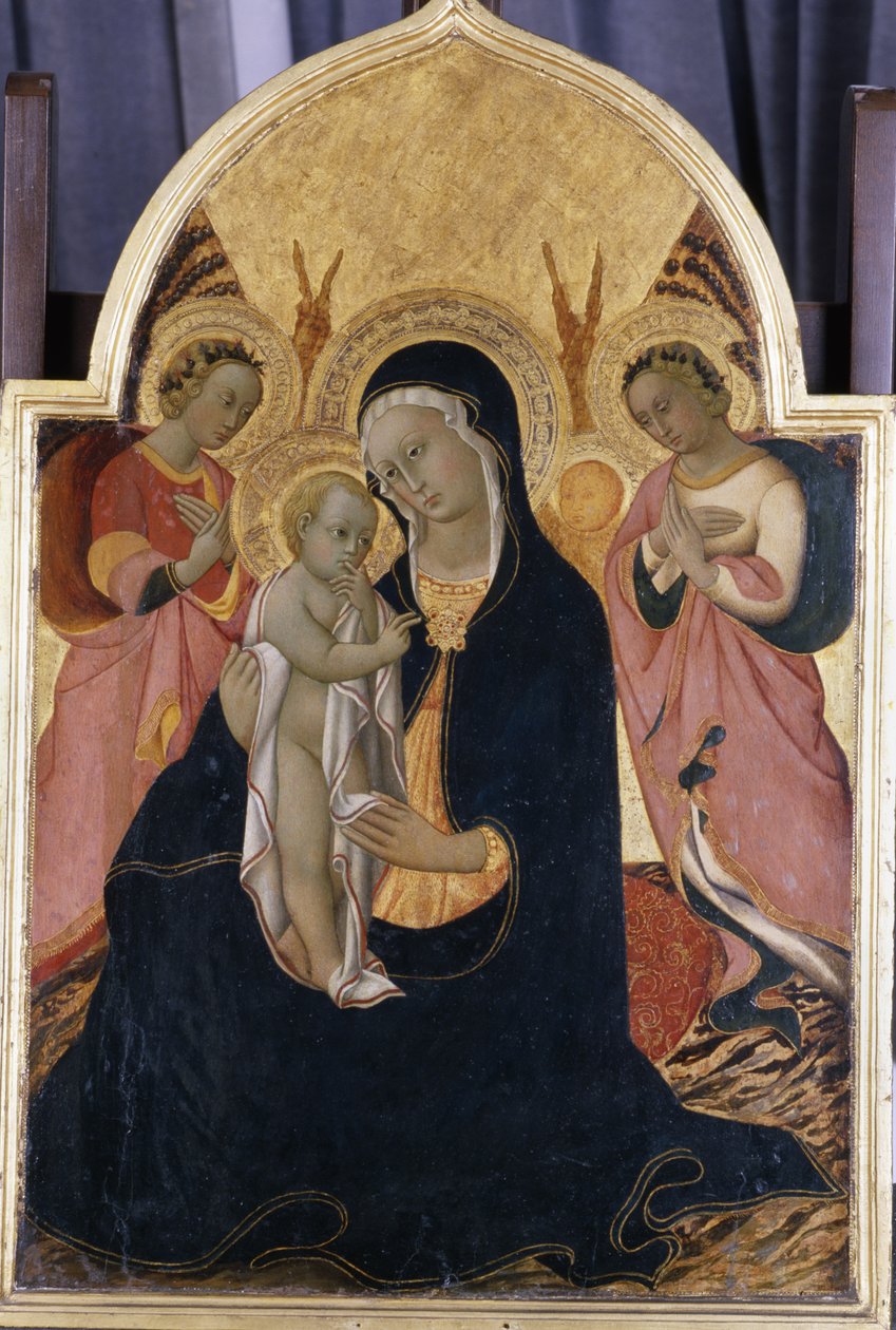 Madonna y Niño con dos Ángeles de Sano di Pietro
