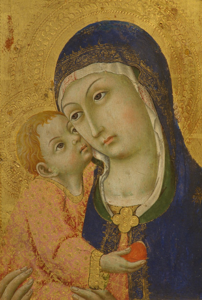 Madonna con Niño de Sano di also Ansano di Pietro di Mencio Pietro