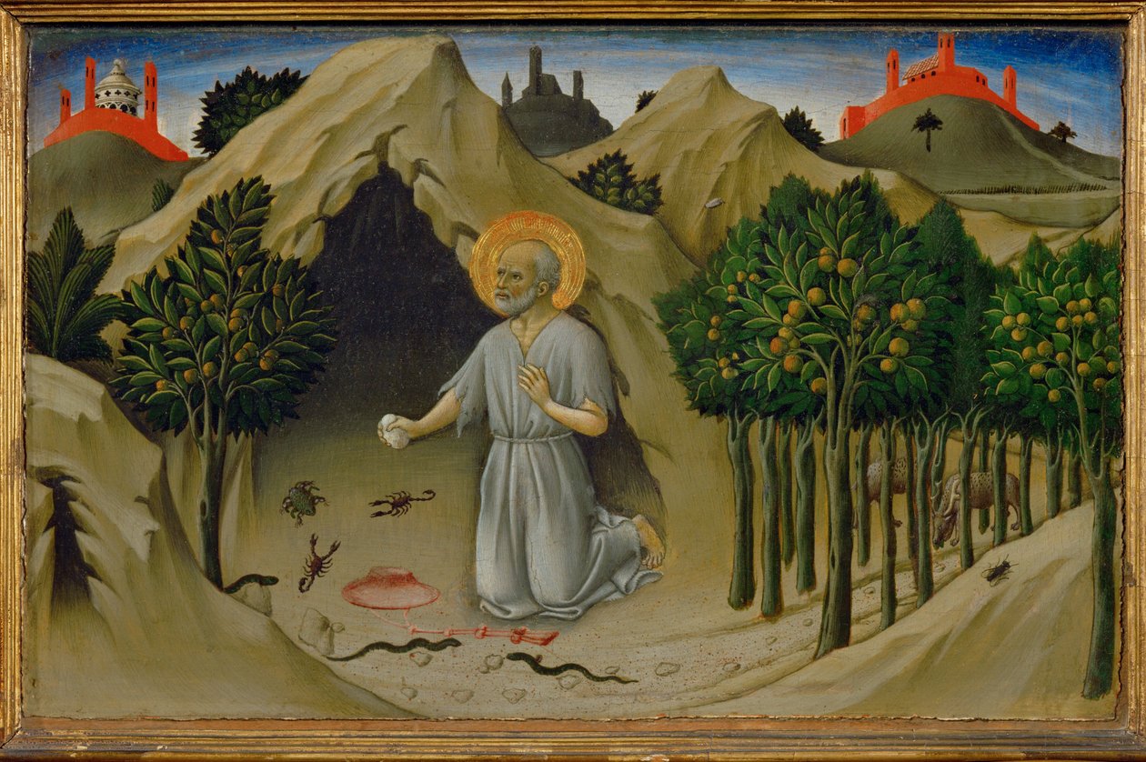 San Jerónimo penitente ... de Sano di also Ansano di Pietro di Mencio Pietro