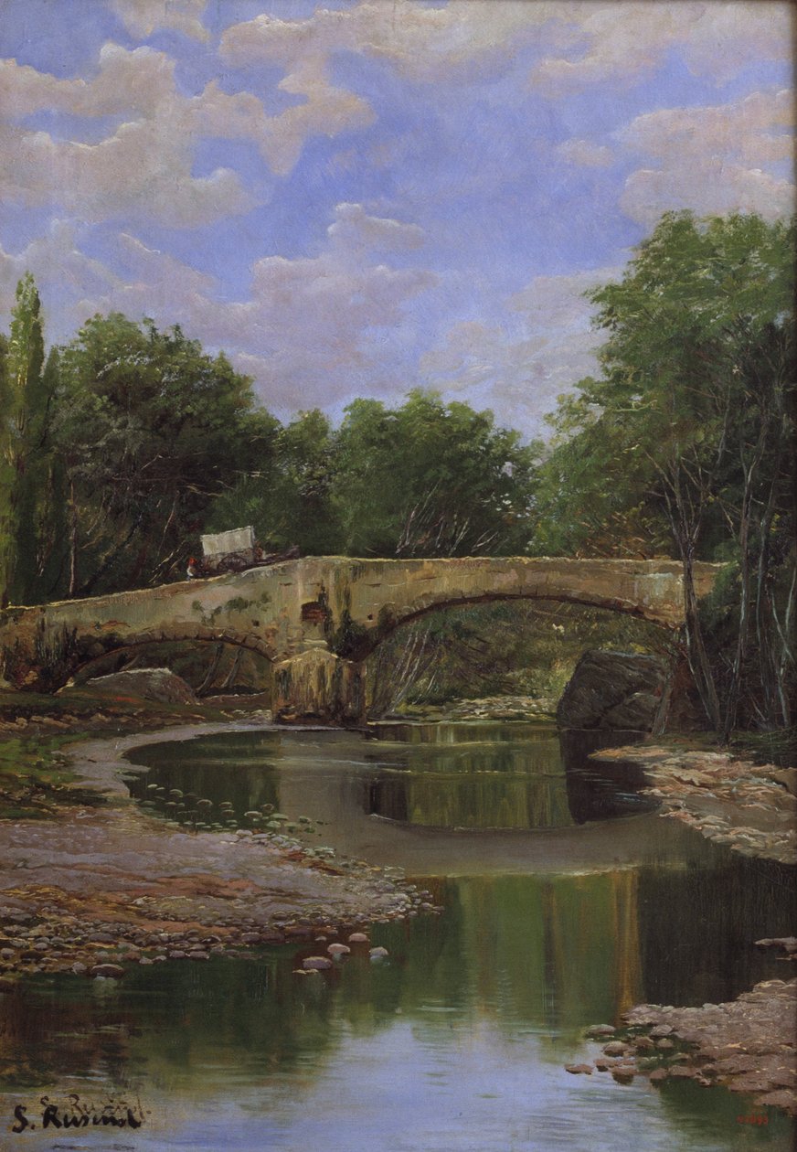 Puente sobre un río de Santiago Rusiñol