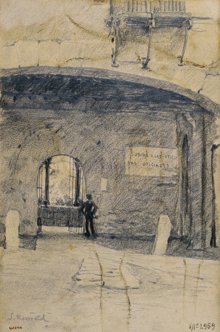 Arco y muro de la puerta. Granada de Santiago Rusiñol