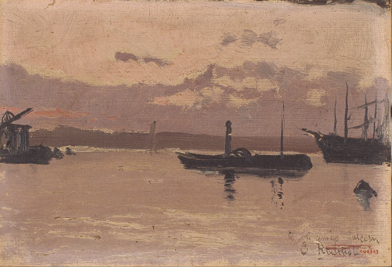Boceto de un Puerto de Santiago Rusiñol
