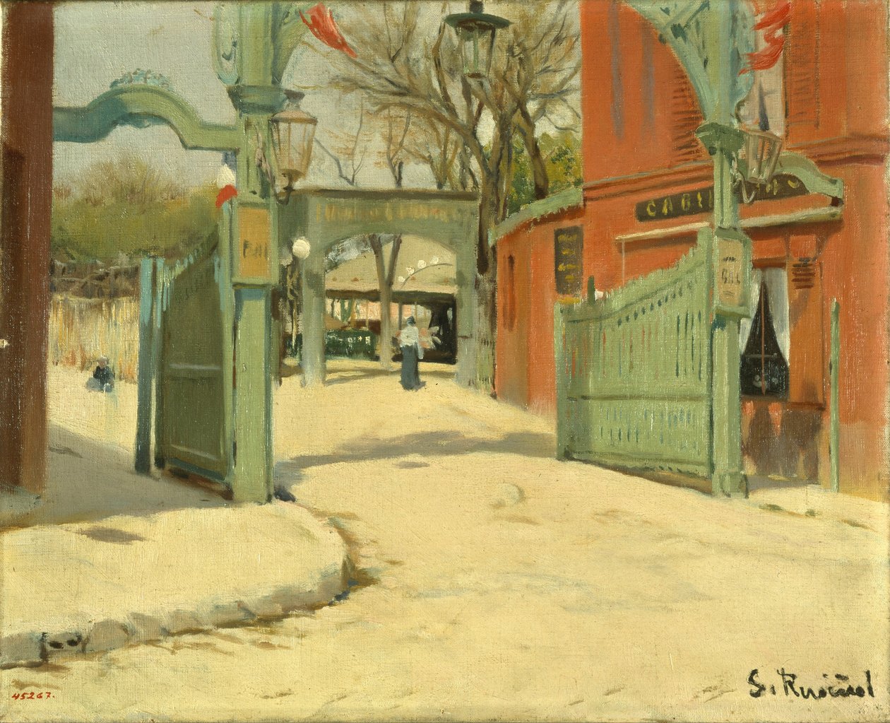 Entrada al parque del Moulin de la Galette de Santiago Rusiñol