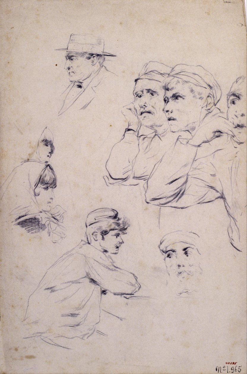 Estudio de figuras de Santiago Rusiñol