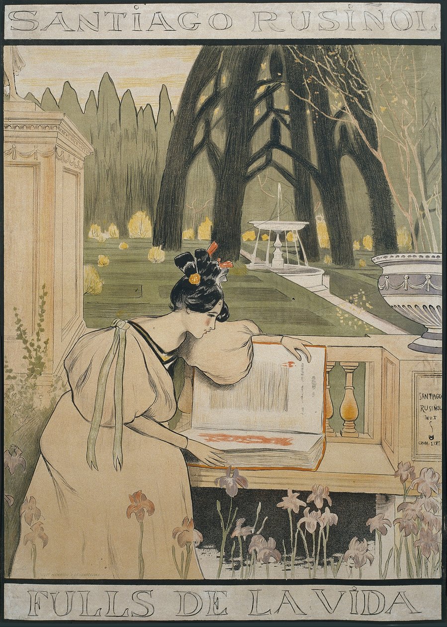 Fulls de la vida Póster de Santiago Rusiñol