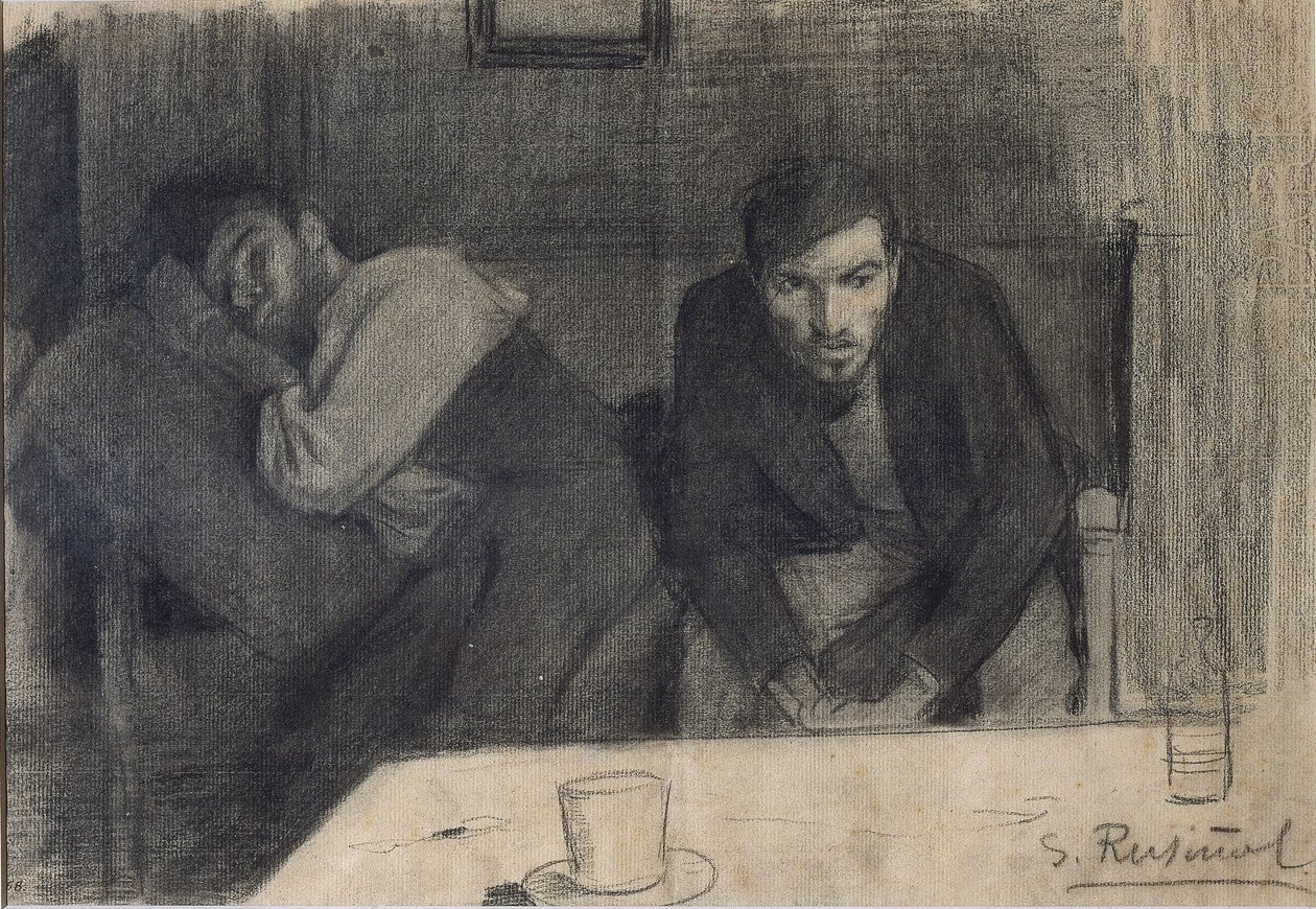 Retrato del escultor Carles Mani y el pintor Pere Ferran de Santiago Rusiñol