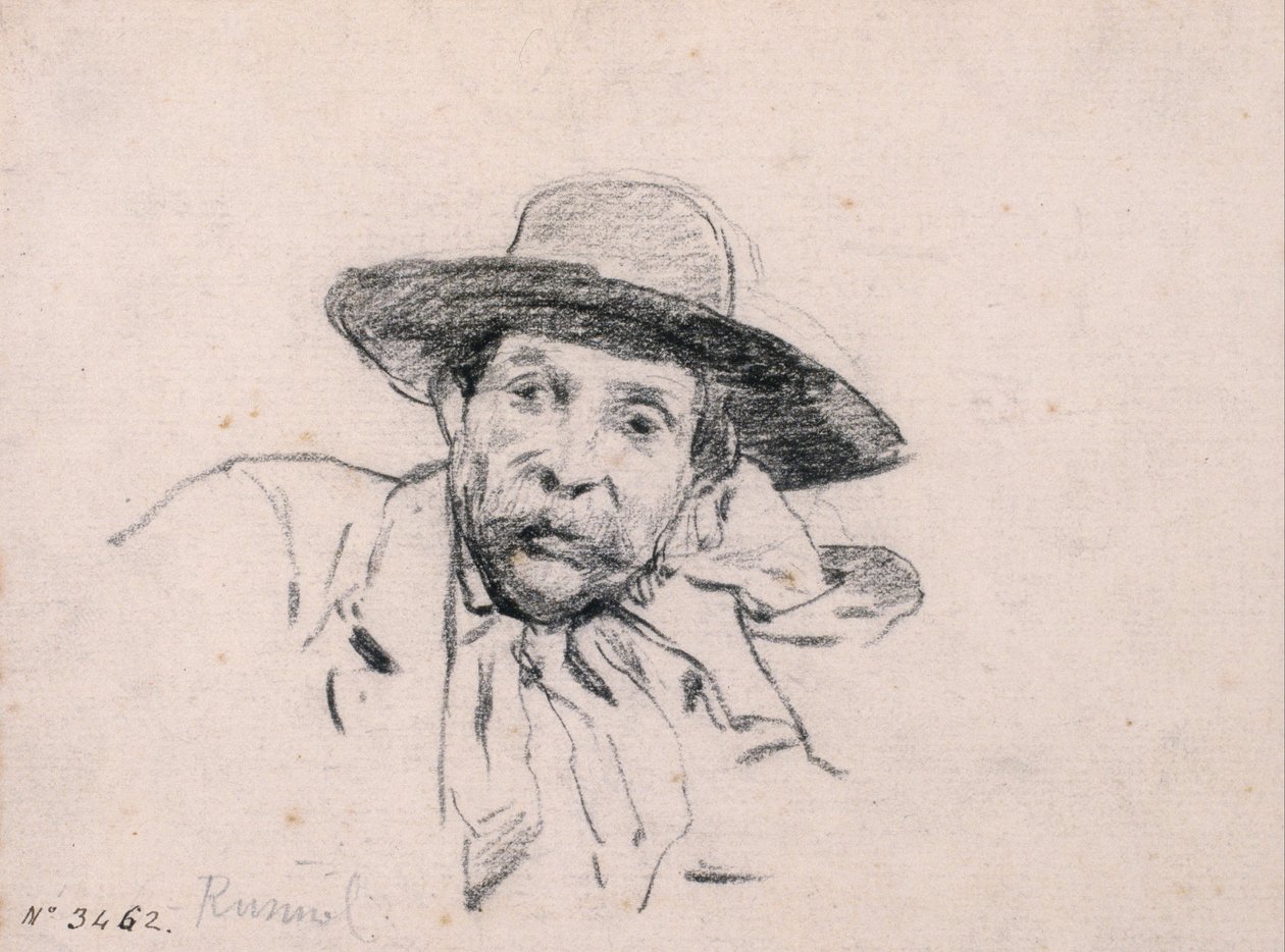 Estudio de una cabeza masculina de Santiago Rusiñol