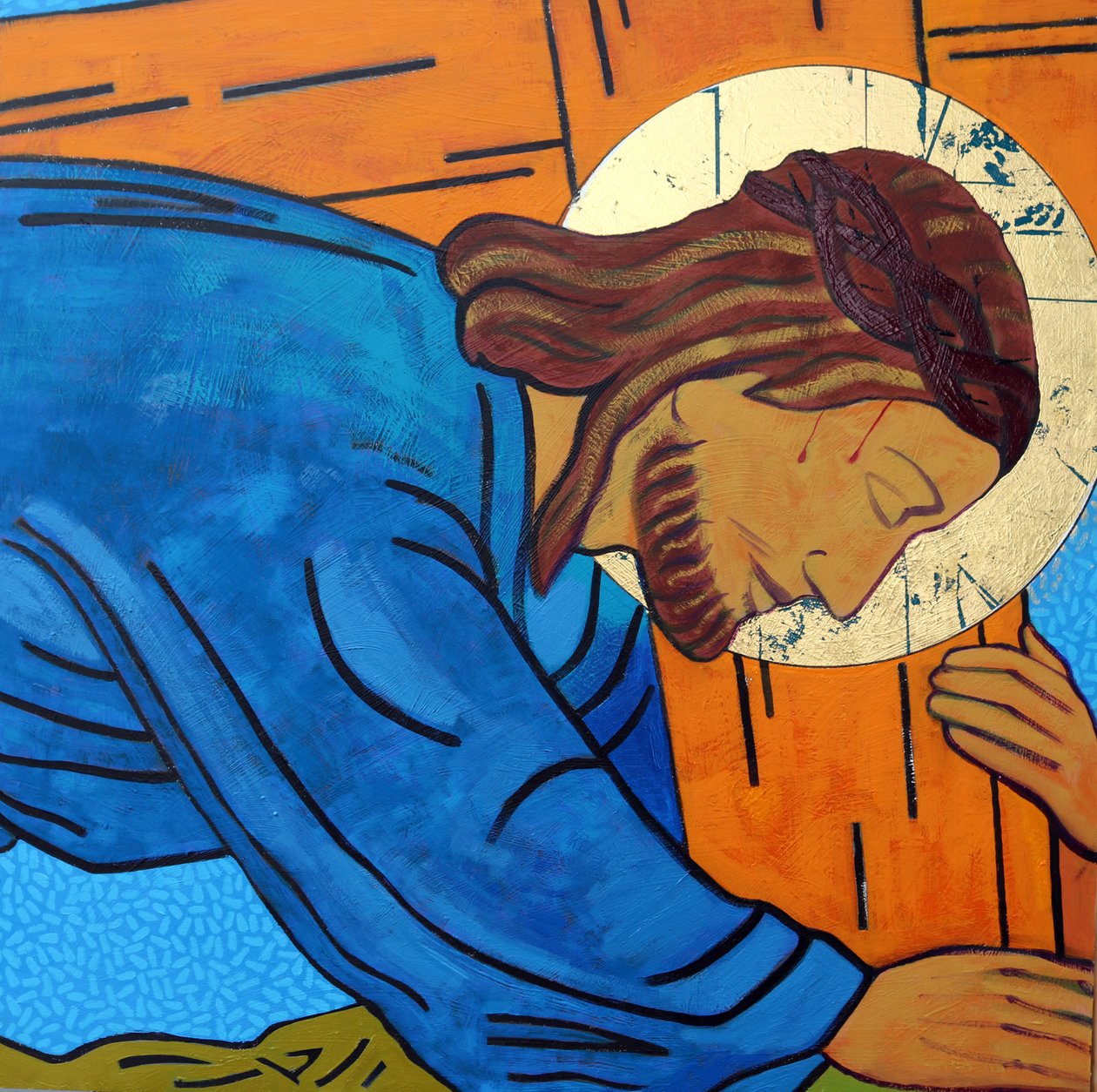 Jesús cae bajo la cruz de Sara Hayward