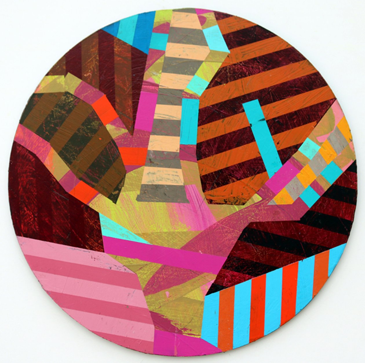 Twixt Heaven & Earth IV-A (acrílico sobre tabla circular) de Sara Hayward