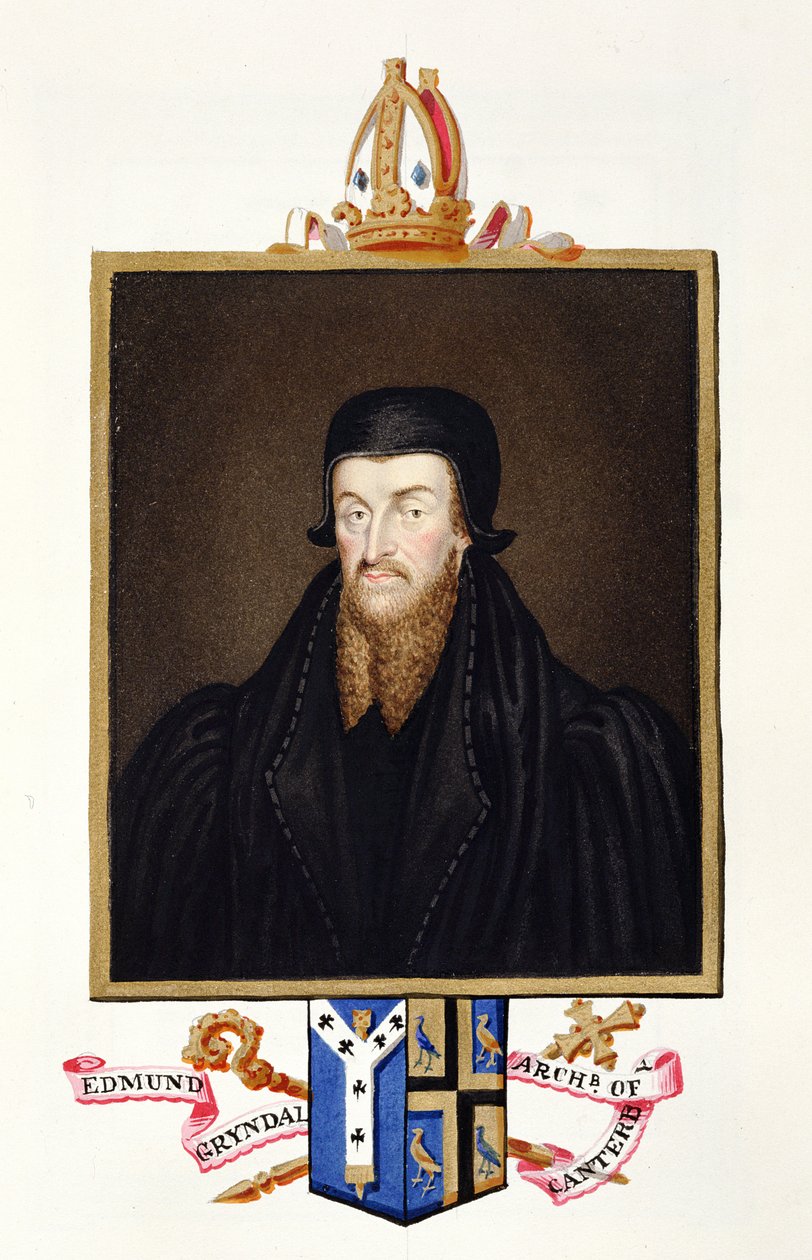 Retrato de Edmund Grindal (c.1519-83) Arzobispo de Canterbury de Sarah Countess of Essex
