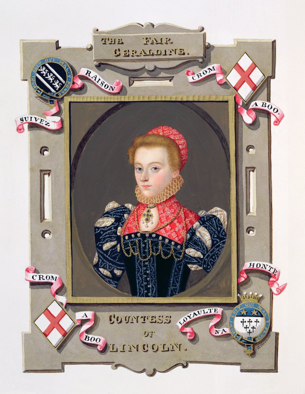 Retrato de Elizabeth Fitzgerald (c.1528-89) Condesa de Lincoln de 