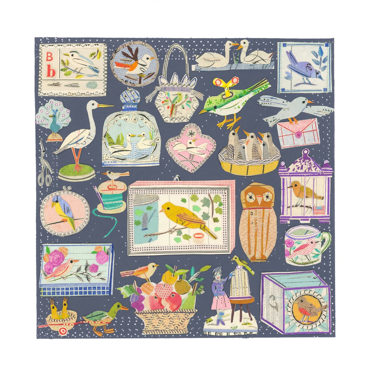 B Is For Bird, 2022 (collage recortado) de Sarah Battle