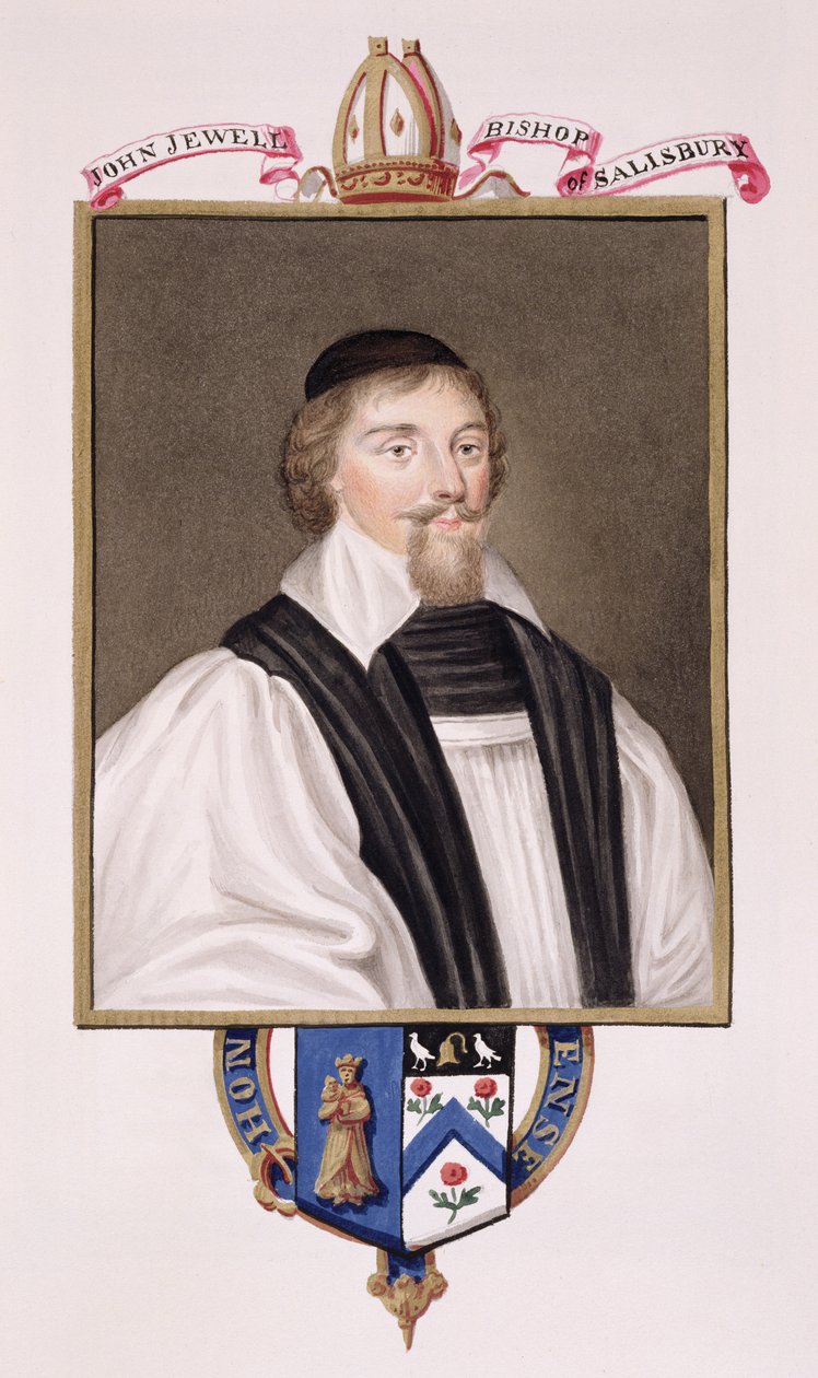 Retrato de John Jewel (1522-71) Obispo de Salisbury de 