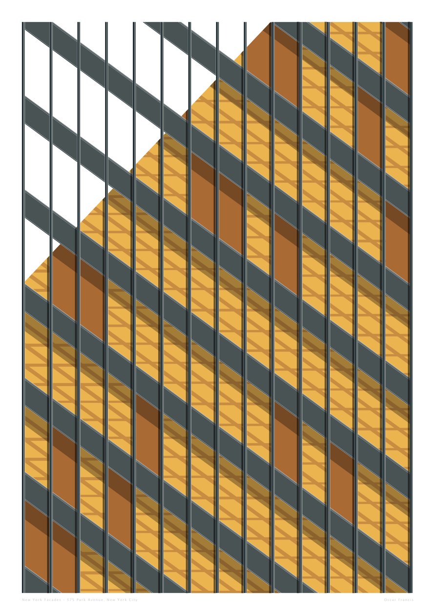 375 Park Avenue, NYC, 2015 (impresión giclée gráfica) de Sarah Evans