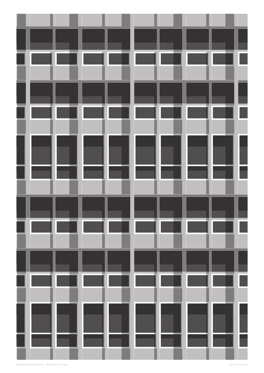 Fachada brutalista, 2015 (digital) de Sarah Evans