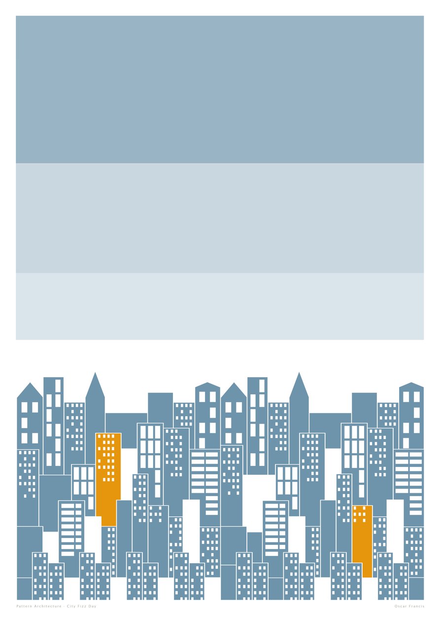 City Fizz Day, 2014 (impresión giclée gráfica) de Sarah Evans