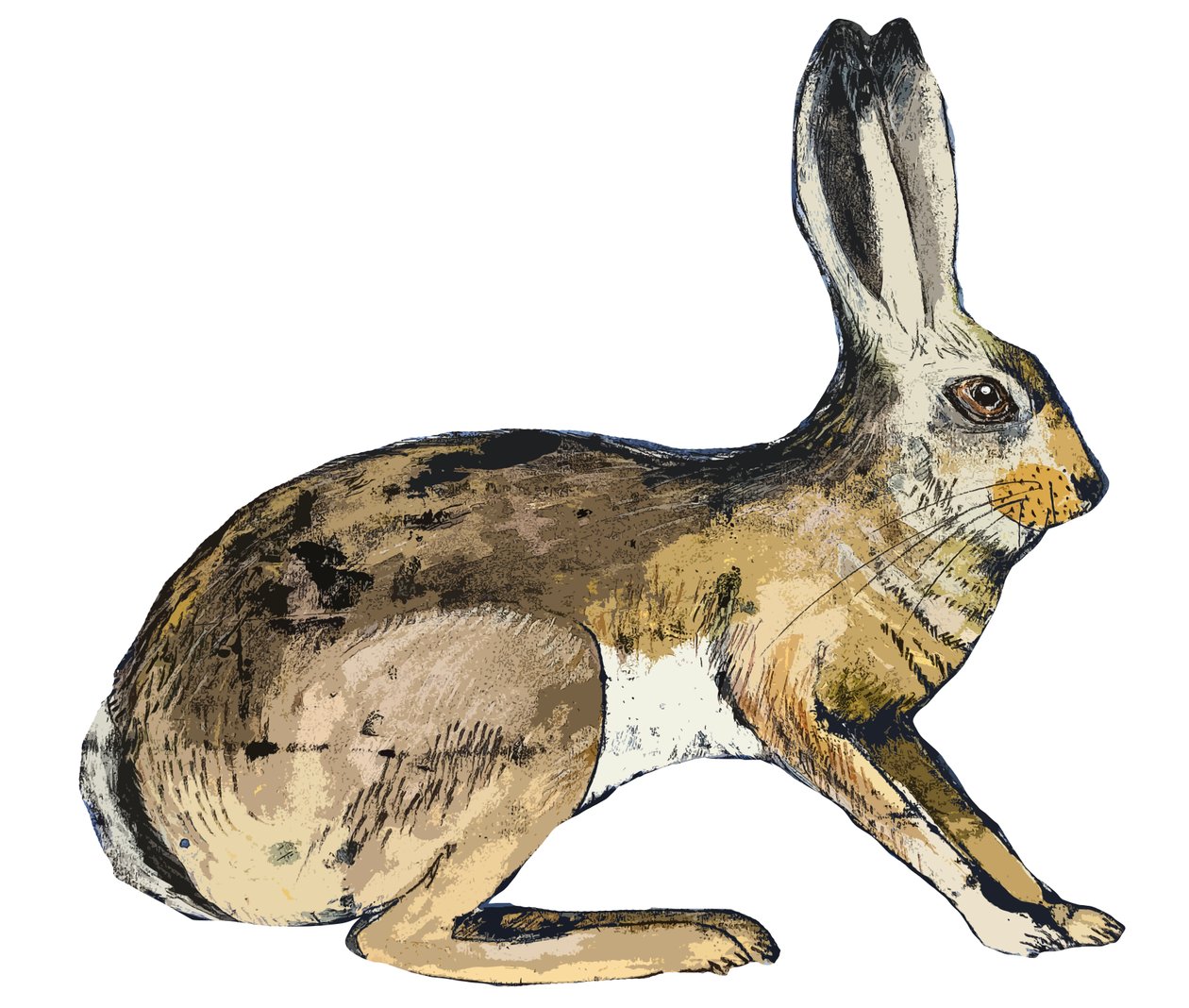 Hare, 2024 (monocopia) de Sarah Thompson Engels