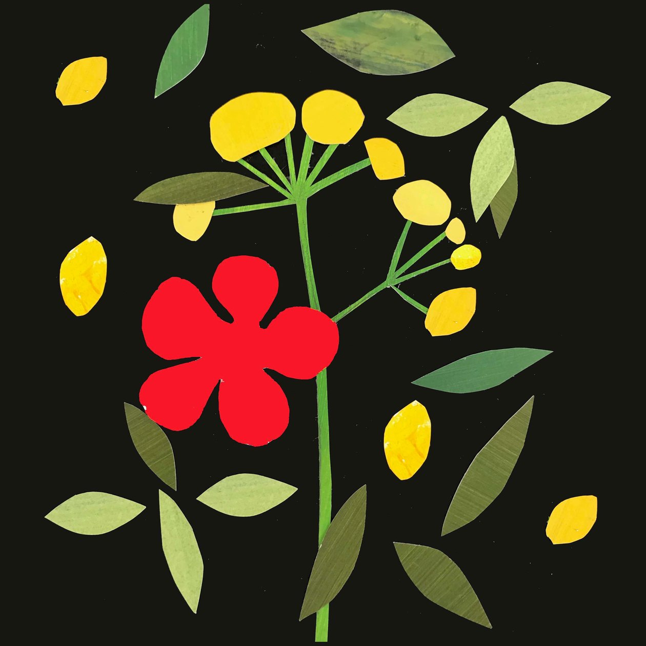 pétalos y hojas, 2019 de Sarah Thompson Engels