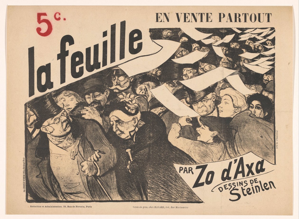Nota publicitaria para La feuille de Zo d
