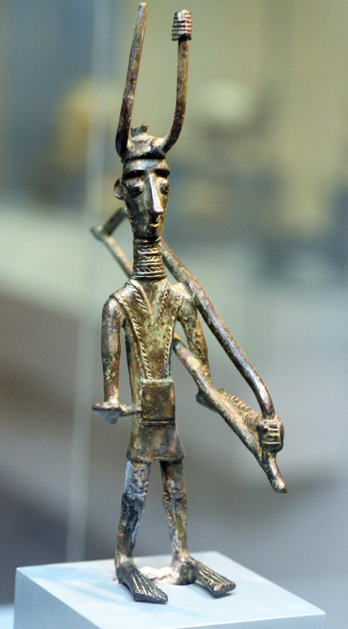 Figurilla de bronce de un guerrero, c.1800-1200 a.C. de Sardinia Nuragic Civilization