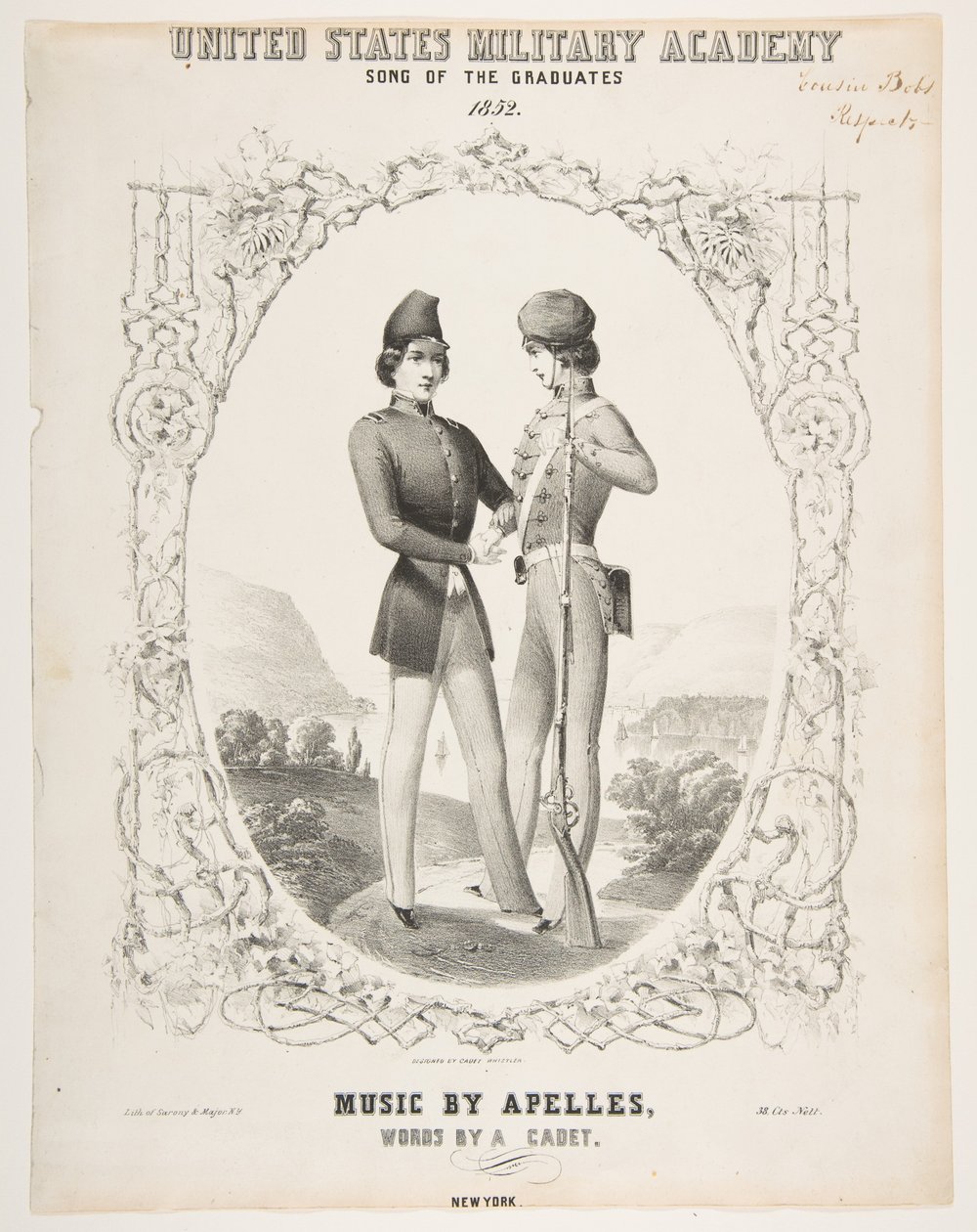 Academia Militar de los Estados Unidos: Canción de los graduados, 1852 de Sarony and Co