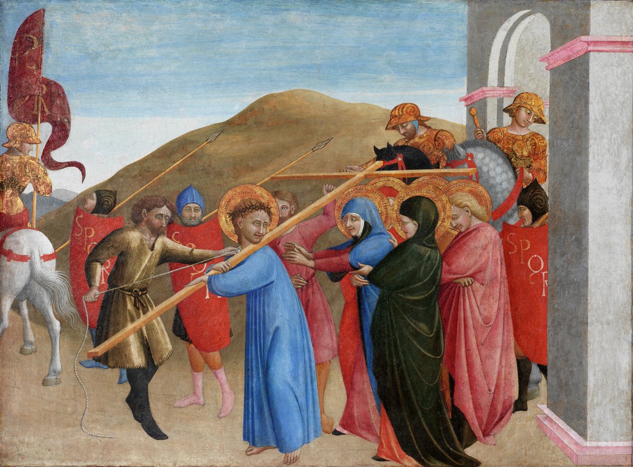 La procesión al Calvario, 1437-1444 de Sassetta c.1392 1450 Sassetta c.1392 1450