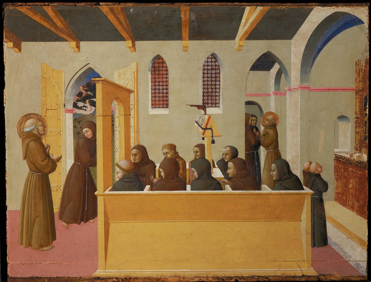 La condena del alma del avaro de Citerna ... de Sassetta (c.1392 1450)
