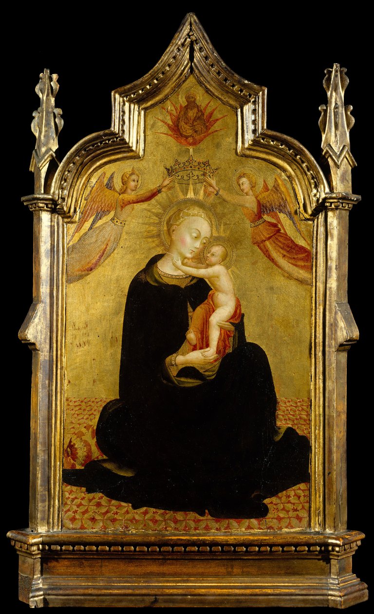 Madonna y niño con ángeles de Sassetta